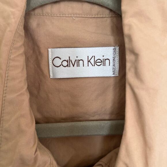Calvin Klein Women's Vintage Safari Jacket Camel Size 8 - Picture 10 of 12